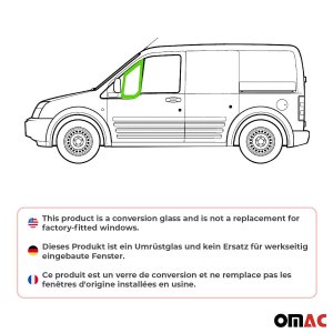 Ford Transit Connect Front Quarter Glass - Front Left - Omac - Cab - Green - '10-'13 Ford Transit Connect Front Quarter Glass - Front Left - Omac - Cab - Green - '10-'13